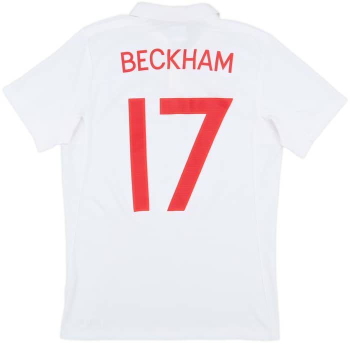 2009-10 England Home Shirt Beckham #17 - 8/10 - (M)
