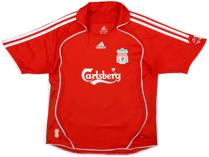 2006-08 Liverpool Home Shirt Gerrard #8 - 6/10 - (M.Boys)