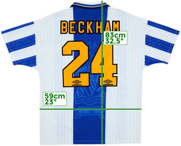 1994-96 Manchester United Third Shirt Beckham #24 - 9/10 - (XL)