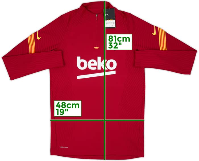 2020-21 Barcelona Nike Vaporknit 1/4 Zip Training Top (M)