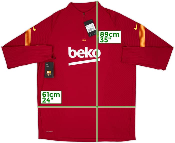 2020-21 Barcelona Nike Vaporknit 1/4 Zip Training Top (XXL)