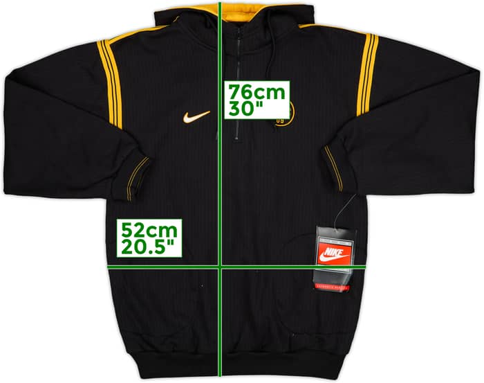 1998-00 Borussia Dortmund Nike 1/4 Zip Hooded Sweat Top (S)
