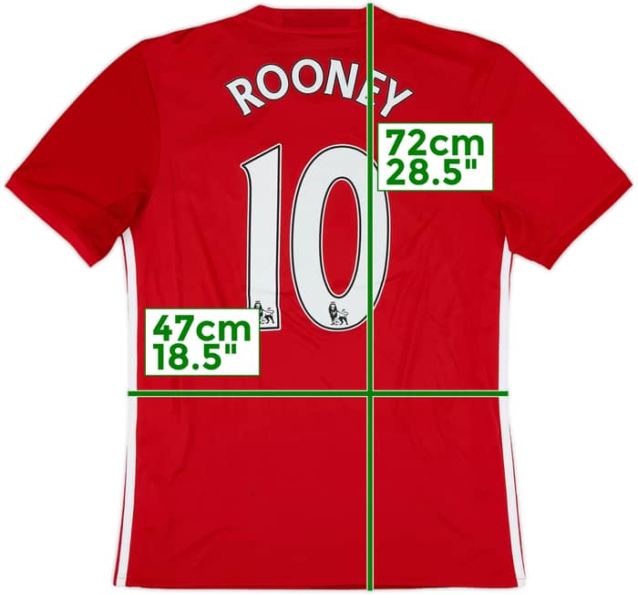 2016-17 Manchester United Home Shirt Rooney #10 (S)