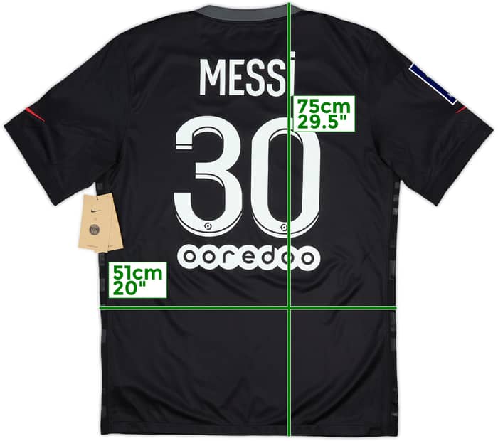 2021-22 Paris Saint-Germain Third Shirt Messi #30 (M)