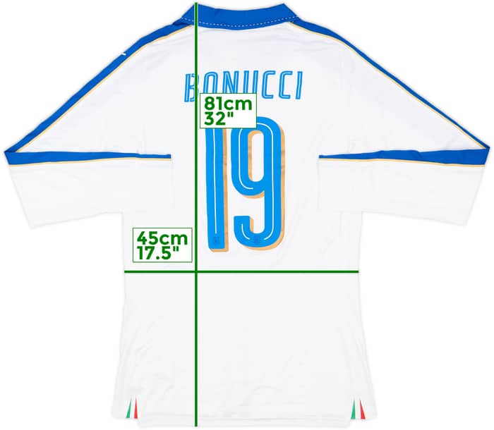 2016-17 Italy Player Issue Away L/S Shirt Bonucci #19 (XL)