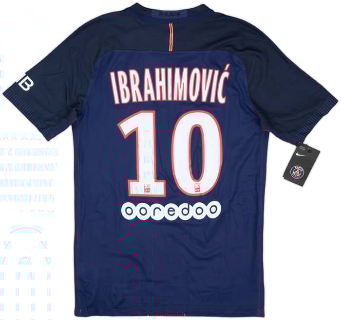 2016-17 Paris Saint-Germain Authentic Home Shirt Ibrahimovic #10 (S)