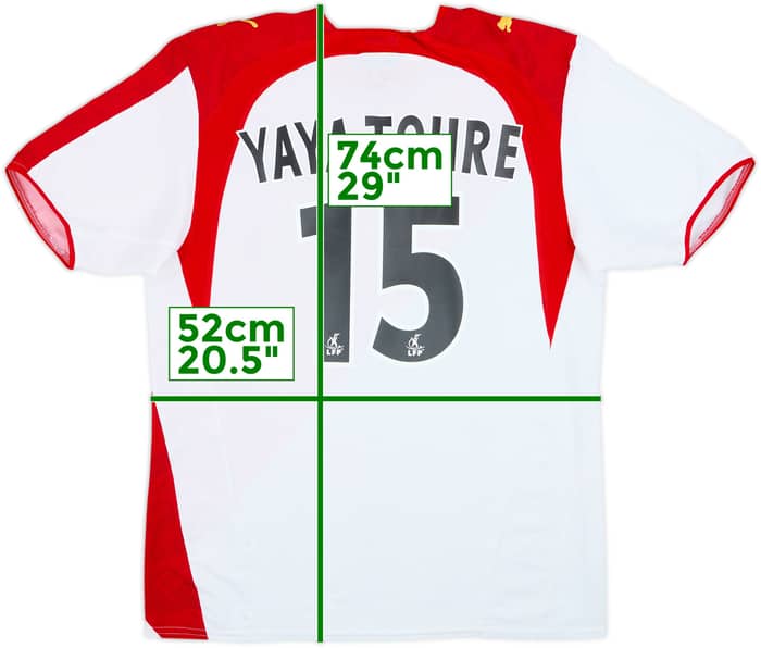 2006-07 Monaco Home Shirt Yaya Toure #15 - 7/10 - (M)