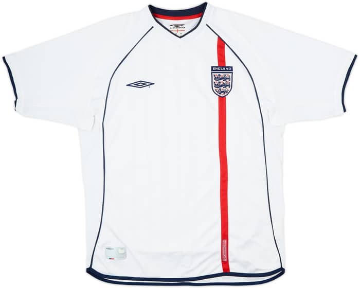 2001-03 England Home Shirt Crouch #9 - 8/10 - (L)