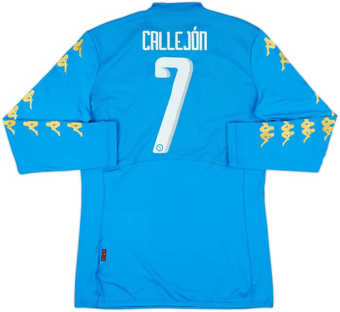 2016-17 Napoli Authentic Home L/S Shirt Callejon #7 (XL)