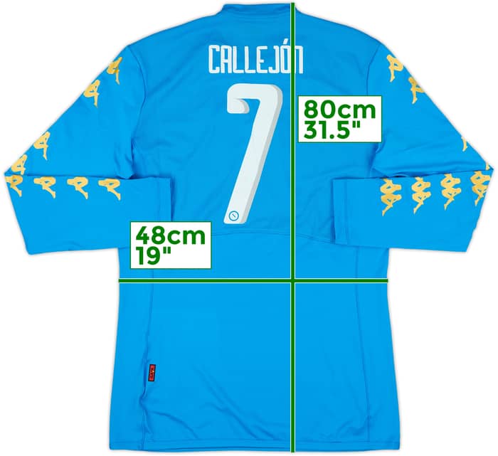 2016-17 Napoli Authentic Home L/S Shirt Callejon #7 (XL)