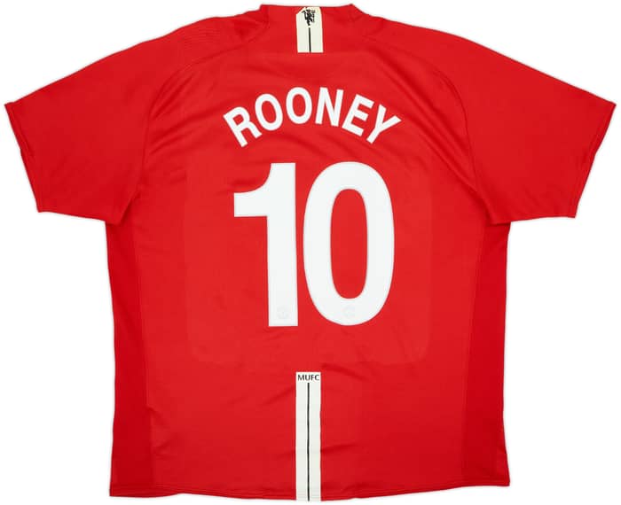 2007-09 Manchester United Home Shirt Rooney #10 - 5/10 - (XXL)