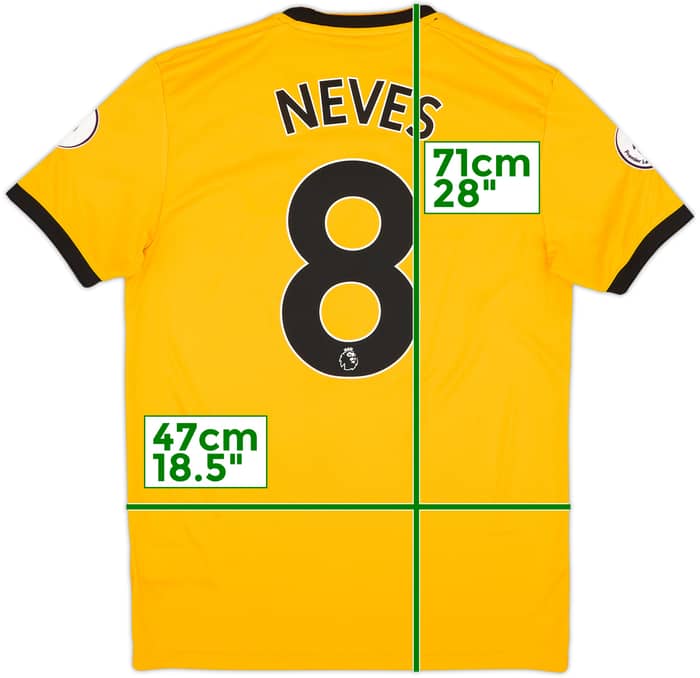 2018-19 Wolves Home Shirt Neves #8 - 5/10 - (S)