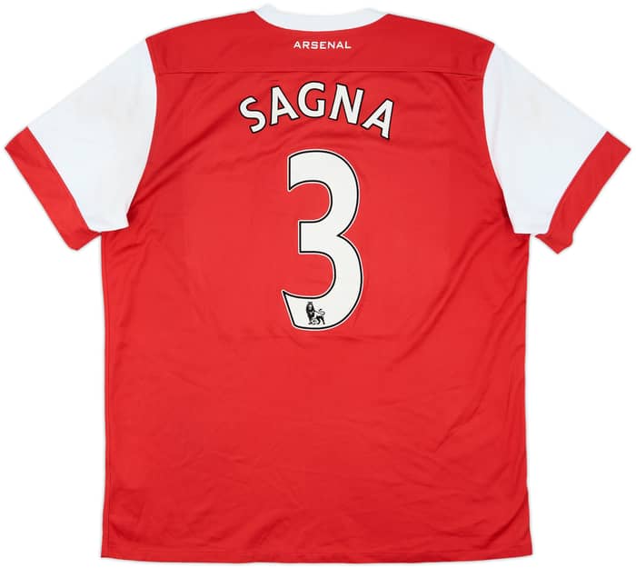 2010-11 Arsenal Home Shirt Sagna #3 - 5/10 - (XL)