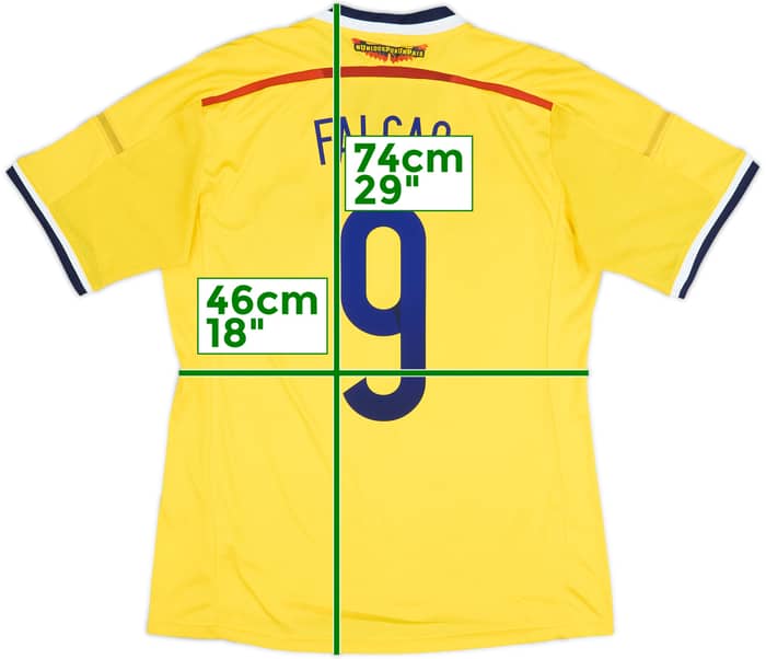 2014-15 Colombia Maillot Domicile Falcao #9 - 8/10 - (S)