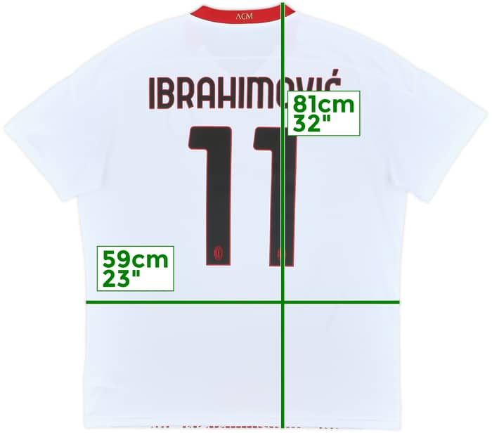 2020-21 AC Milan Away Shirt Ibrahimovic #11 (XL)