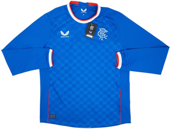 2022-23 Rangers Authentic Home L/S Shirt Defoe #9 (XL)