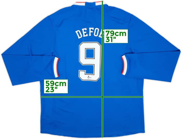 2022-23 Rangers Authentic Home L/S Shirt Defoe #9 (XXL)