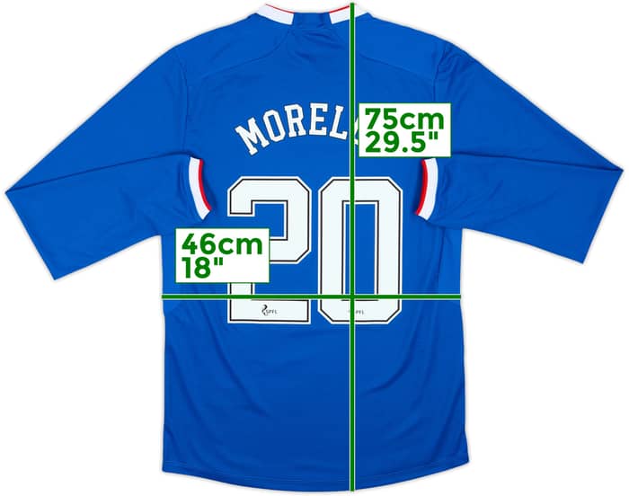 2022-23 Rangers Home L/S Shirt Morelos #20 (S)