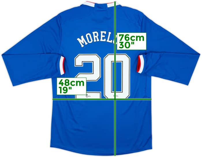 2022-23 Rangers Home L/S Shirt Morelos #20 (M)