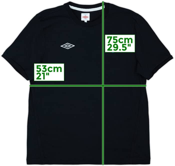 2010-11 Inglaterra Umbro Camiseta de algodón - 9/10 - (XL)