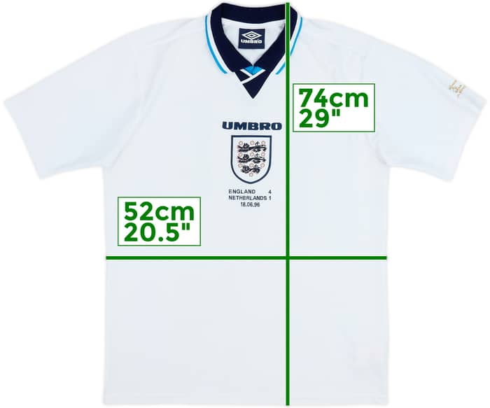 2010 England Umbro Retro '1996-98' Home Shirt - 8/10 - (L)
