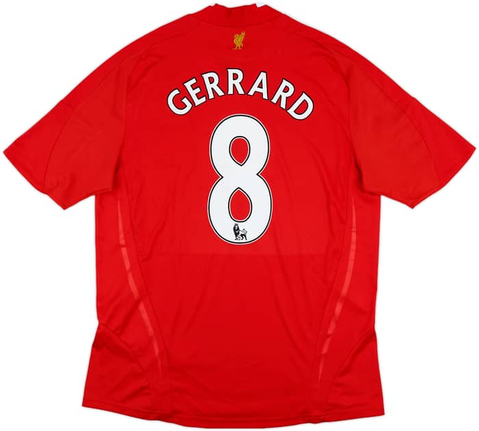 2008-10 Liverpool Home Shirt Gerrard #8 - 7/10 - (L)