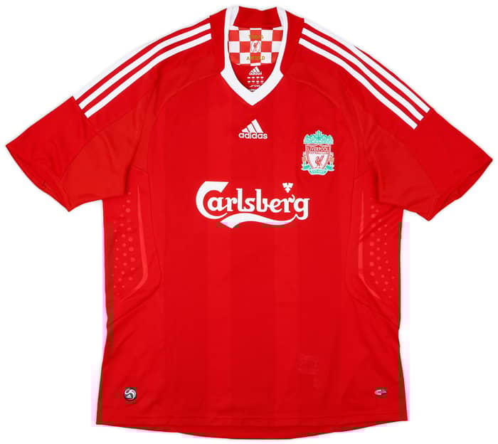 2008-10 Liverpool Home Shirt Gerrard #8 - 7/10 - (L)