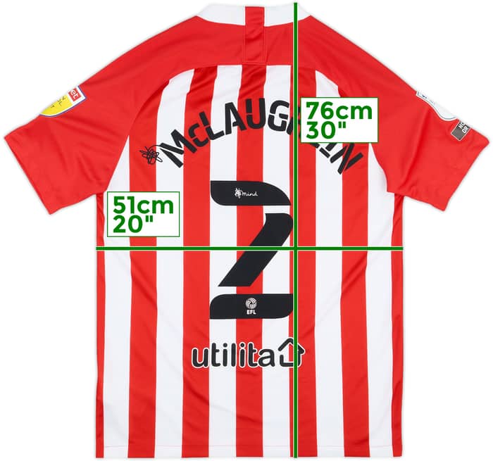 2020-21 Sunderland Match Issue Signed Home Shirt McLaughlin #2