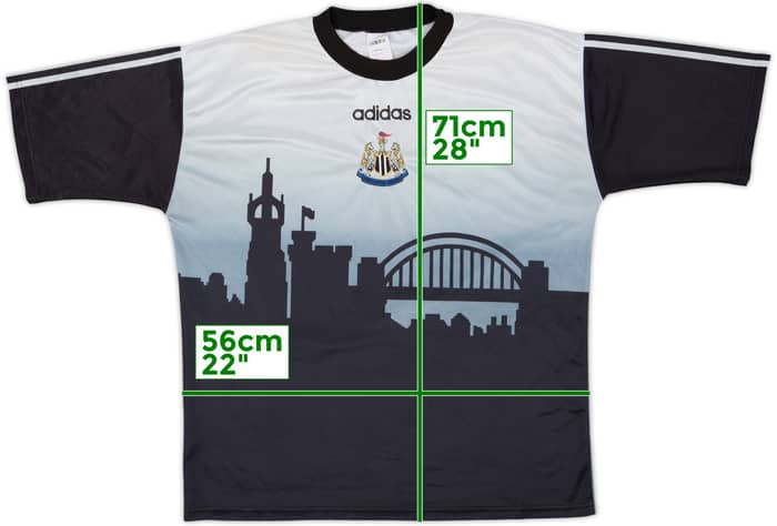 1996-97 Newcastle adidas Training Shirt - 8/10 - (M)