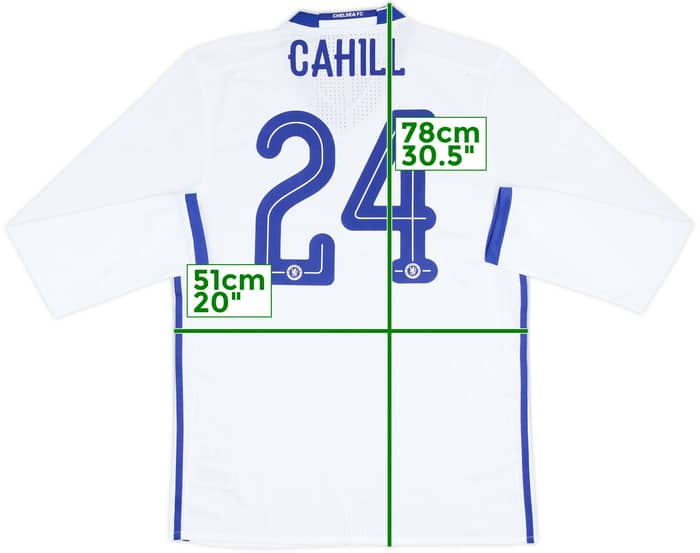 2016-17 Chelsea Player Issue Third L/S Shirt Cahill #24 (L/XL)