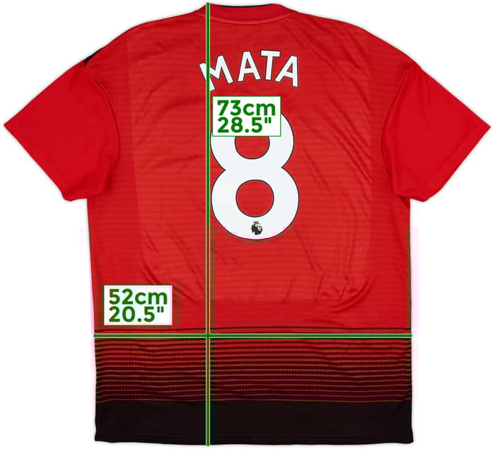 2018-19 Manchester United Home Shirt Mata #8 - 7/10 - (L)