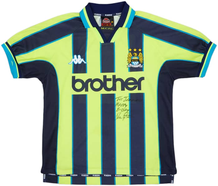 1998-99 Manchester City Signed Away Shirt - 7/10 - (S)