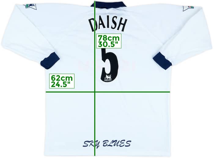 1997-98 Coventry Match Issue Away L/S Shirt Daish #5