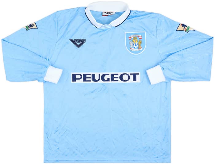 1995-96 Coventry Match Issue Home L/S Shirt Daish #30