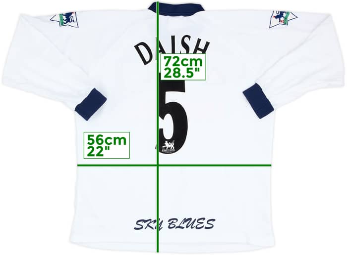 1997-98 Coventry Match Issue Away L/S Shirt Daish #5