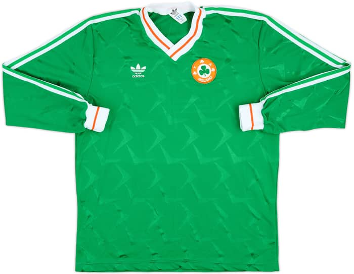 1990 Ireland Match Issue Home L/S Shirt #4