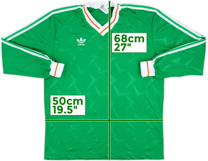 1990 Ireland Match Issue Home L/S Shirt #4