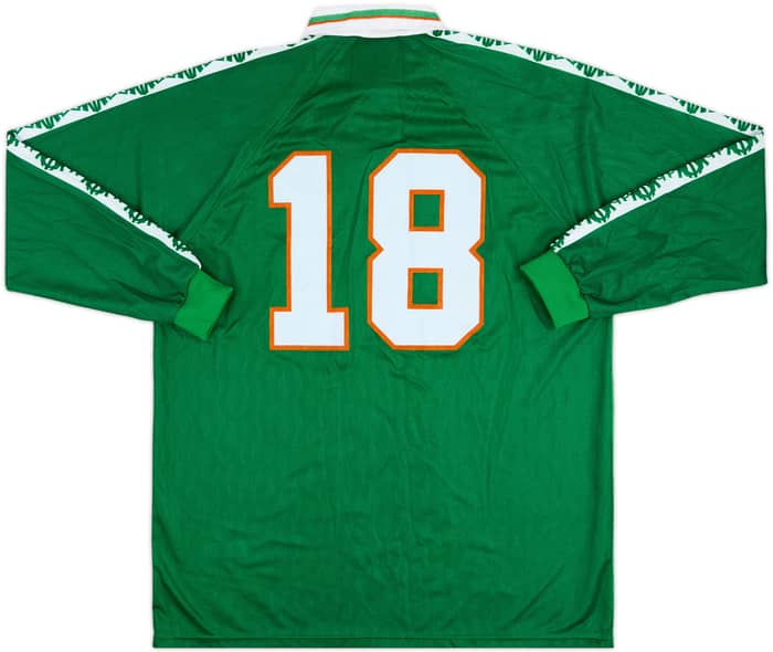 1996 Ireland Match Issue Home L/S Shirt #18