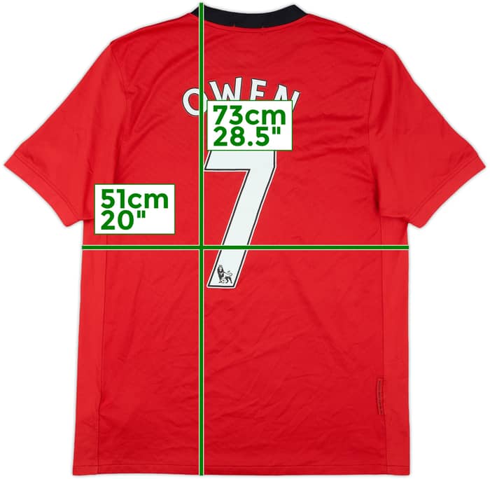 2009-10 Manchester United Home Shirt Owen #7 - 7/10 - (M)