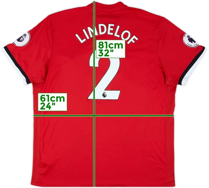 2017-18 Manchester United Home Shirt Lindelof #2 - 5/10 - (XXL)