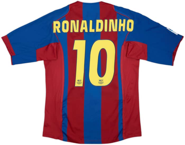 2004-05 Barcelona Camiseta Local Ronaldinho #10 - 9/10 - (M)