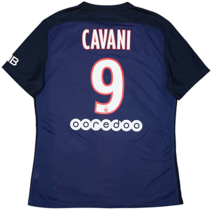 Camiseta auténtica de local del Paris Saint-Germain 2015-16 Cavani #9 - 7/10 - (L)