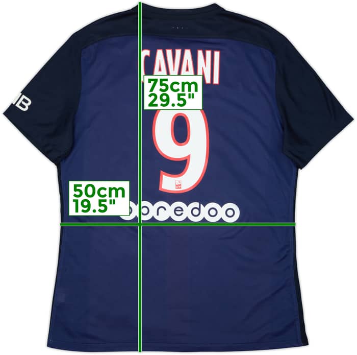 Camiseta auténtica de local del Paris Saint-Germain 2015-16 Cavani #9 - 7/10 - (L)