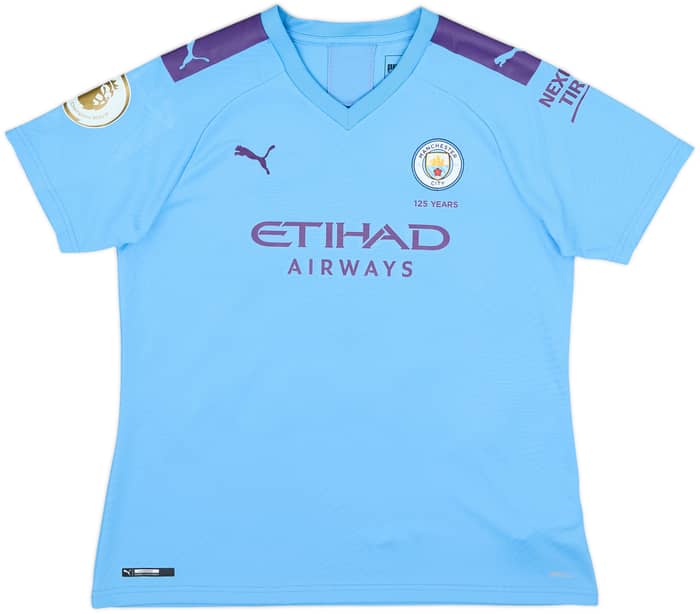 2019-20 Manchester City Home Shirt Bernardo #20 - 7/10 - (Women's XL)