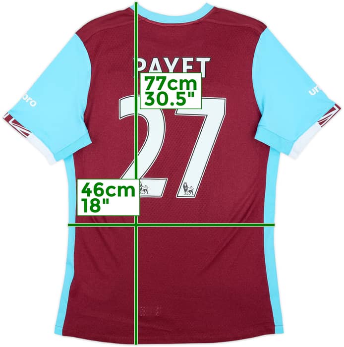 2016-17 West Ham Home Shirt Payet #27 - 9/10 - (M)