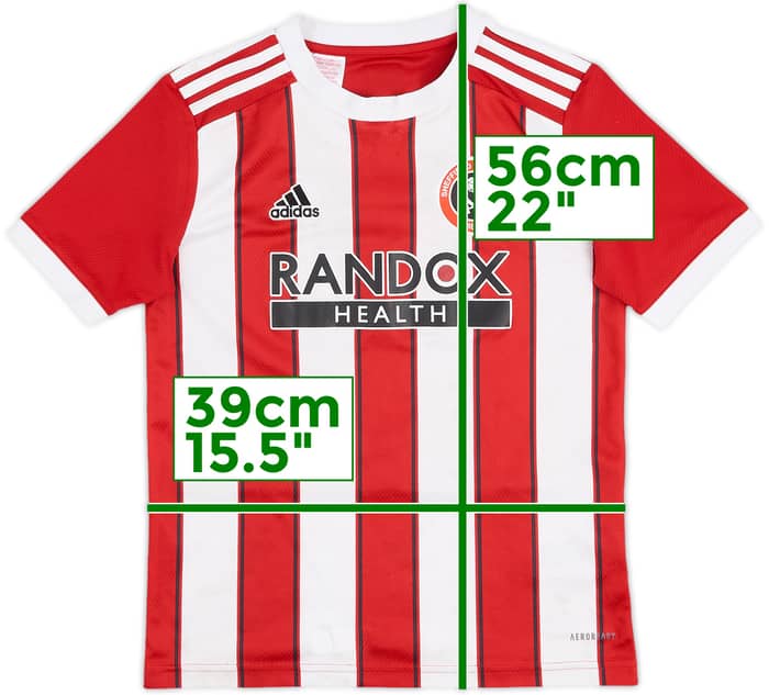2021-22 Sheffield United Home Shirt - 5/10 - (M.Boys)