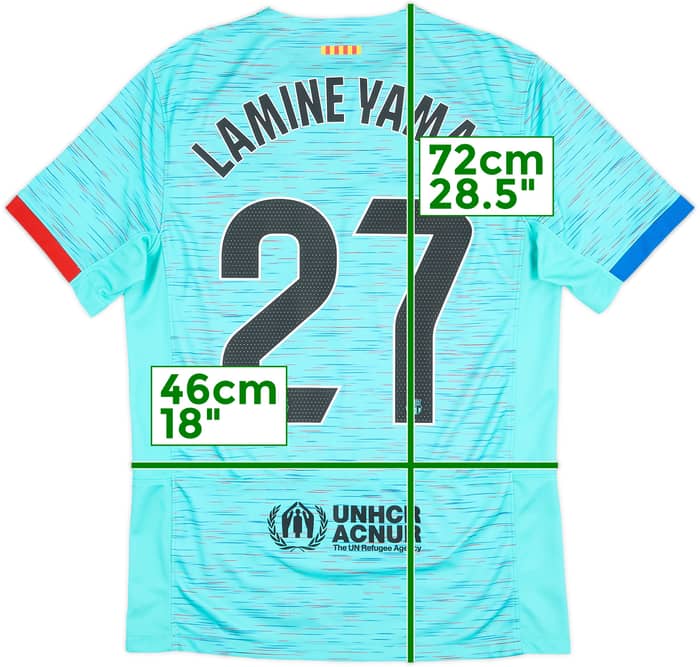 Camiseta de la tercera equipación del Barcelona 2023-24 Lamine Yamal #27 - 8/10 - (M)