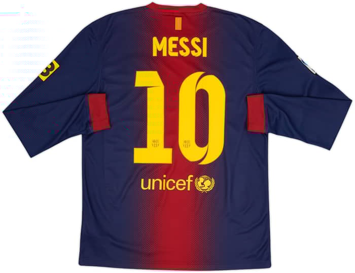 2012-13 Barcelona Local Camiseta Manga Larga Messi #10 - 8/10 - (M)