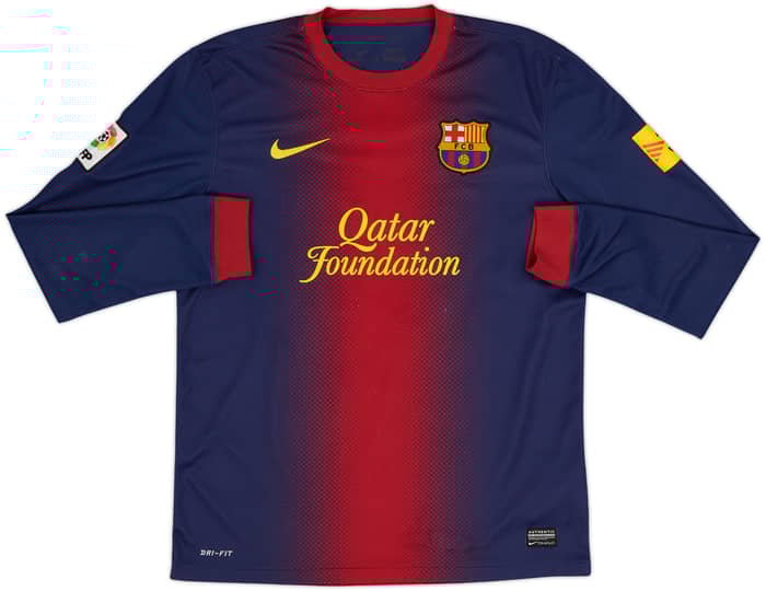 2012-13 Barcelona Local Camiseta Manga Larga Messi #10 - 8/10 - (M)