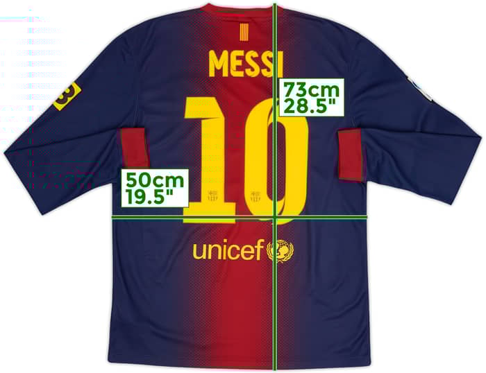 2012-13 Barcelona Local Camiseta Manga Larga Messi #10 - 8/10 - (M)